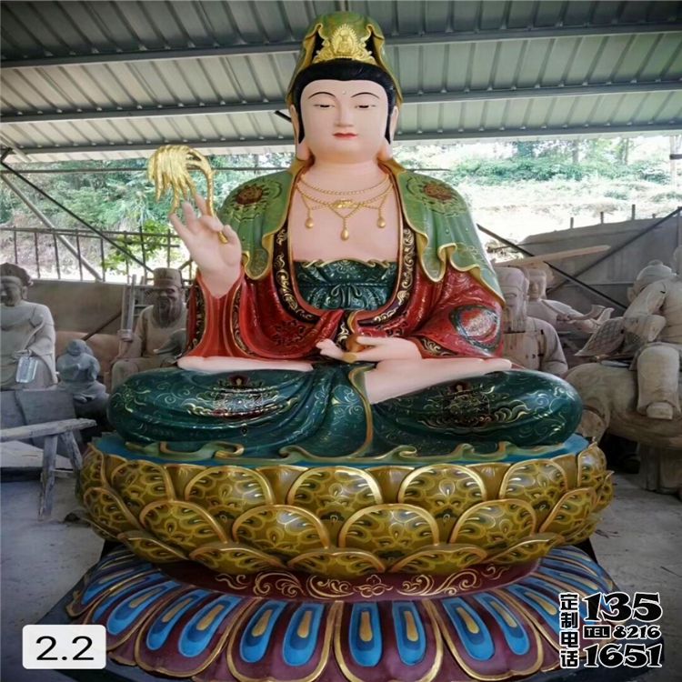 寺廟大型景觀玻璃鋼彩繪觀音雕塑 寺廟大型景觀玻璃鋼彩繪觀音雕塑