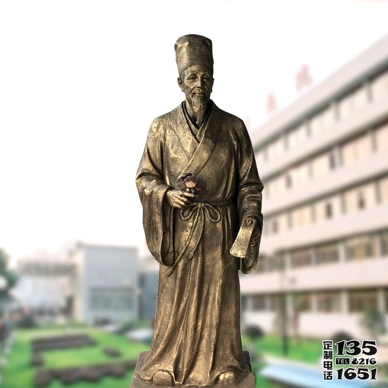 校園藥圣李時(shí)珍玻璃鋼仿銅雕塑 校園藥圣李時(shí)珍玻璃鋼仿銅雕塑