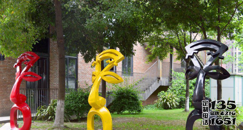 公園玻璃鋼抽象彩繪創意個性臉譜雕塑 公園玻璃鋼抽象彩繪創意個性臉譜雕塑